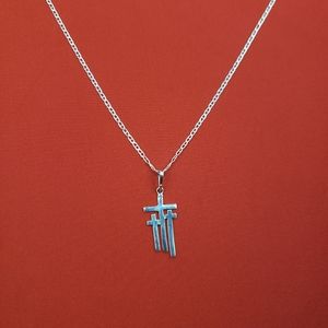 925 sterling‎ silver cross pendant and 925 sterling silver chain